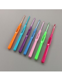 7PCS Colorful ABS Handle Crochet Hooks,Knitting Crochet Tool