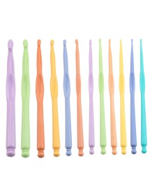 12PCS 2.0-10.0mm Plastic Crochet Hooks