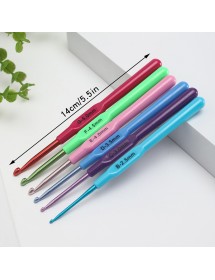 7PCS Colorful ABS Handle Crochet Hooks,Knitting Crochet Tool