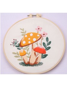 DIY Hand Craft Mushroom Design Pattern Embroidery Kits 